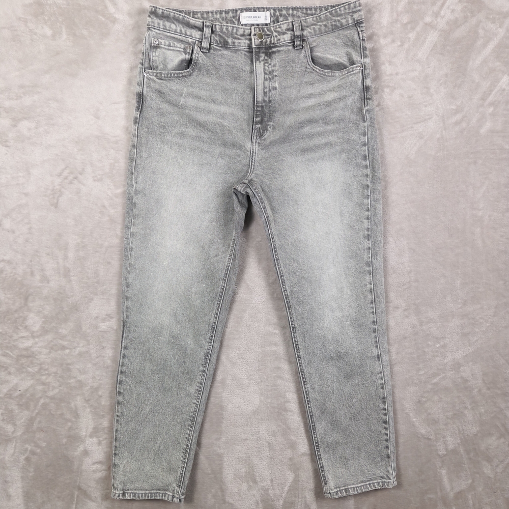 Pull&Bear Jeans Acid Wash Gray Size W32/10